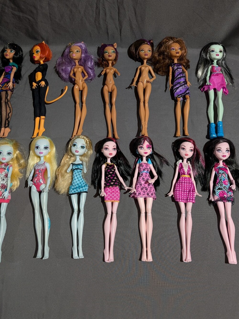 14 Monster High Dolls Lot Draculaura Clawdeen Lagoona Cleo Frankie Toralei